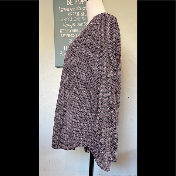 Joie Daryn Print Silk Burgundy Top - Picture 5 of 11